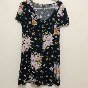 Black floral dress